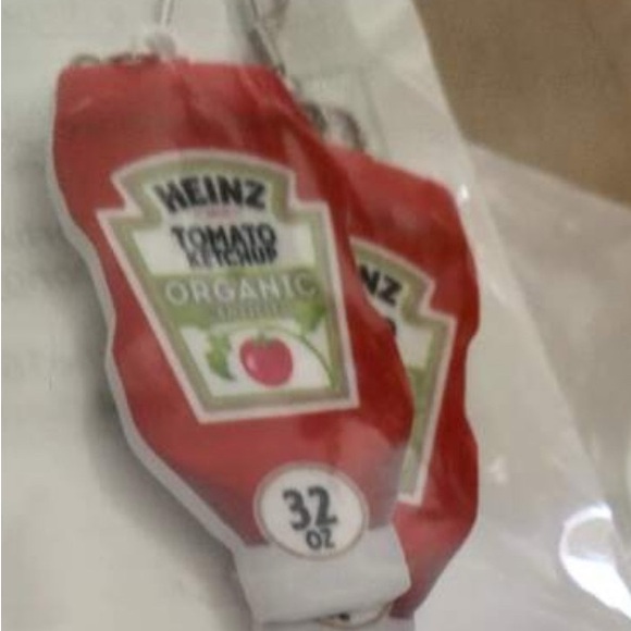 Red Ketchup Earrings - Picture 2 of 3